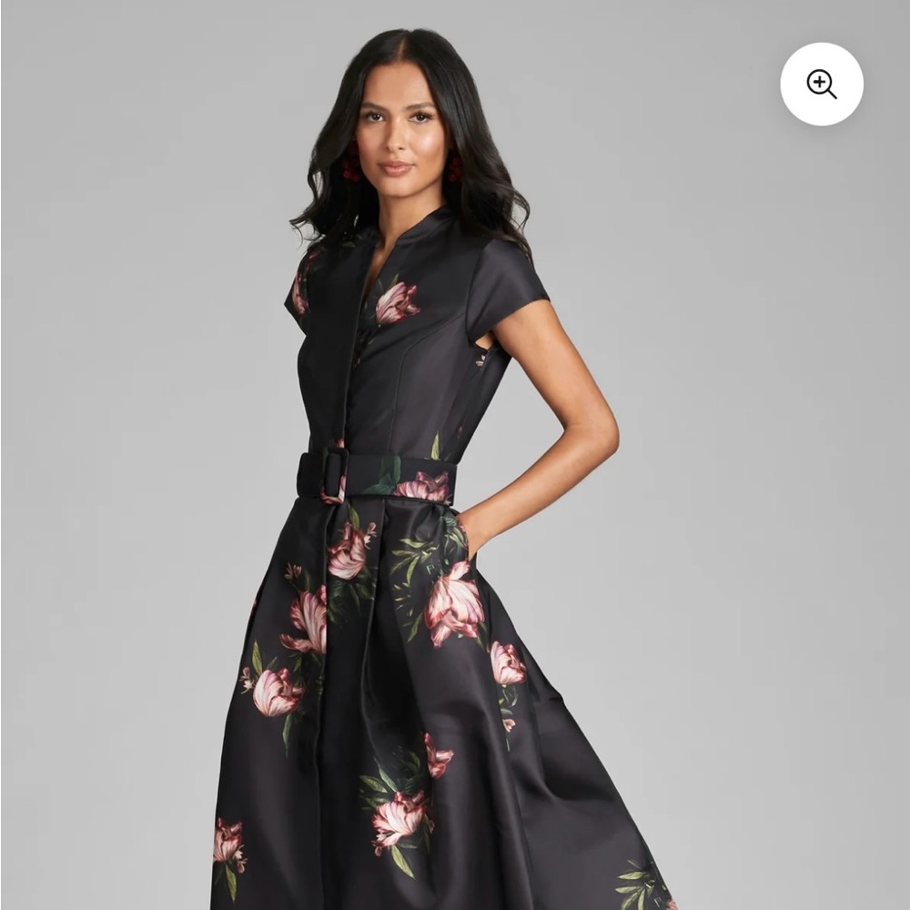 Chic Black Floral Maxi Dress inspired by Sachin Babi Marta dress
